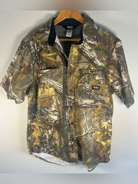 Wall's Legend DRY IQ Cape Back Short Sleeve Camo Shirt Realtree Xtra Size M NWOT